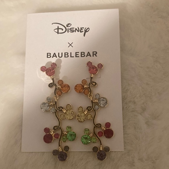 Disney Baublebar Mickey Mouse Drop Earrings - Picture 1 of 4